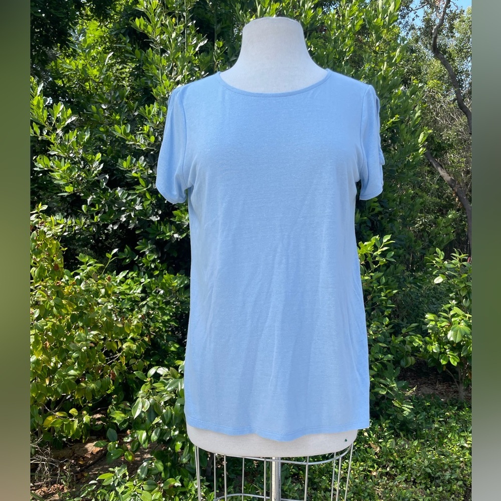 J Jill Love Linen cold shoulder short sleeve top - size XS